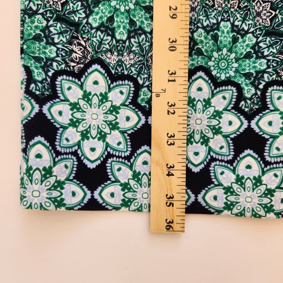 Banana Republic Shift Dress Printed Green Black Sleeveless Floral Stretch Size 4 - Picture 15 of 16